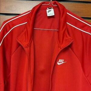 Nike Red and White Sports Jacket